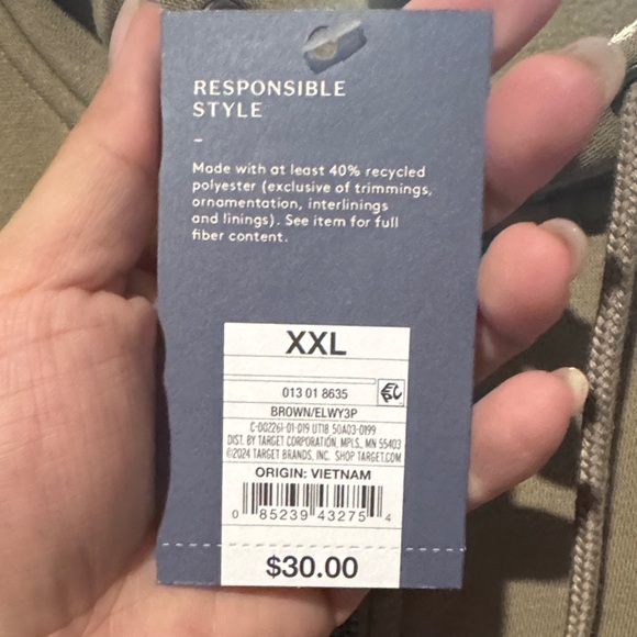 Size XXL Universal Thread Brown Zip-Up Hoodie - Picture 3 of 4